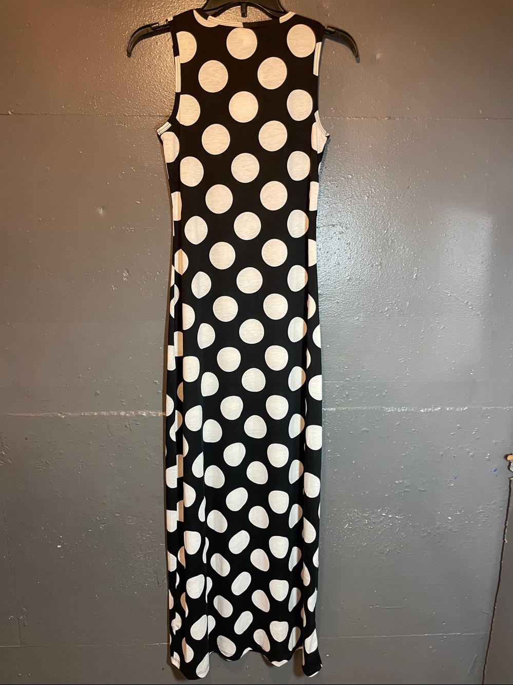 LuLaRoe Black and White Polka Dot Maxi Dress - Picture 2 of 5